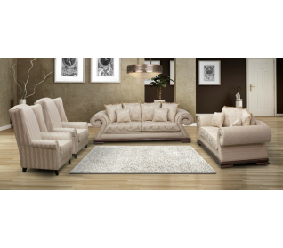 Chantilly 4 Piece Lounge Suite, Lauren #31001 Grey Combo