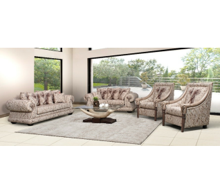 Marula 4 Piece Lounge Suite, Elephant Brown and Cream Combo