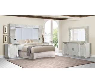 Ivana 2 Piece Bedroom Suite, Pearl White