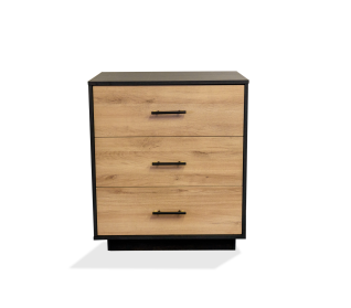 Steel & Rose Lydia Chest of Drawers, Brown and Black