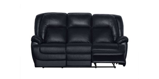 Newbury 3 Seater Action Couch, Black