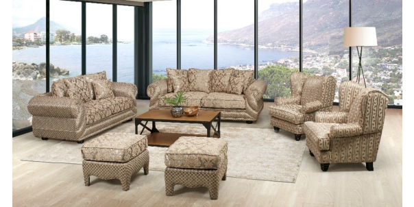 Chiquita 6 Piece Lounge Suite, New Diani Biscuit Combo