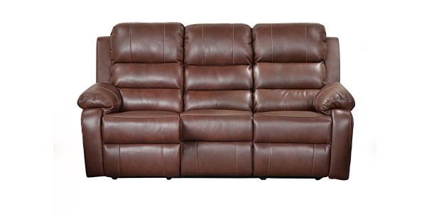 Durham 3 Seater Recliner Couch, Brown