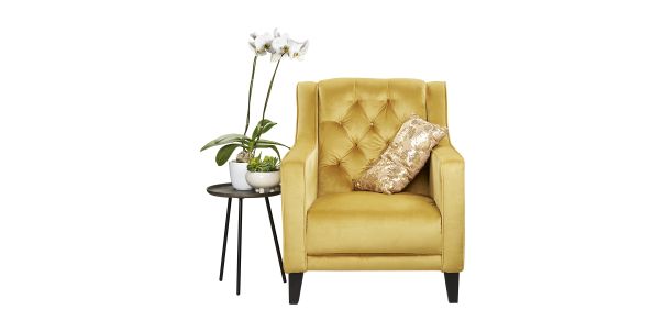 Mia Glam Chair, Mustard
